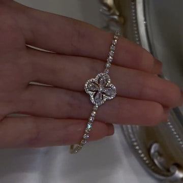 Starlight Four Leaf Clover Bracelet