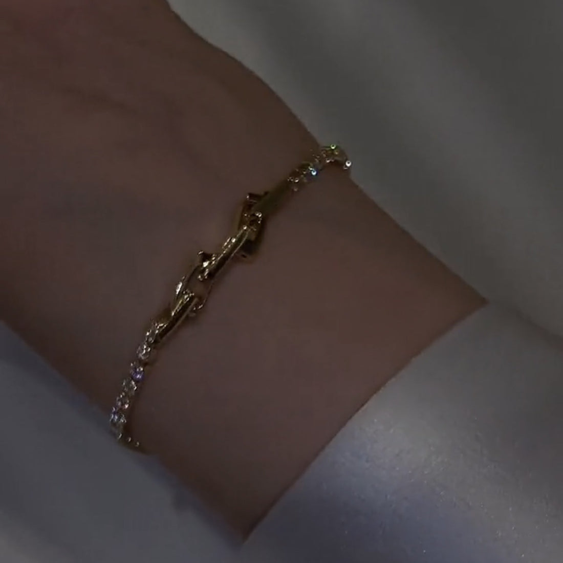 Starlight Four Leaf Clover Bracelet