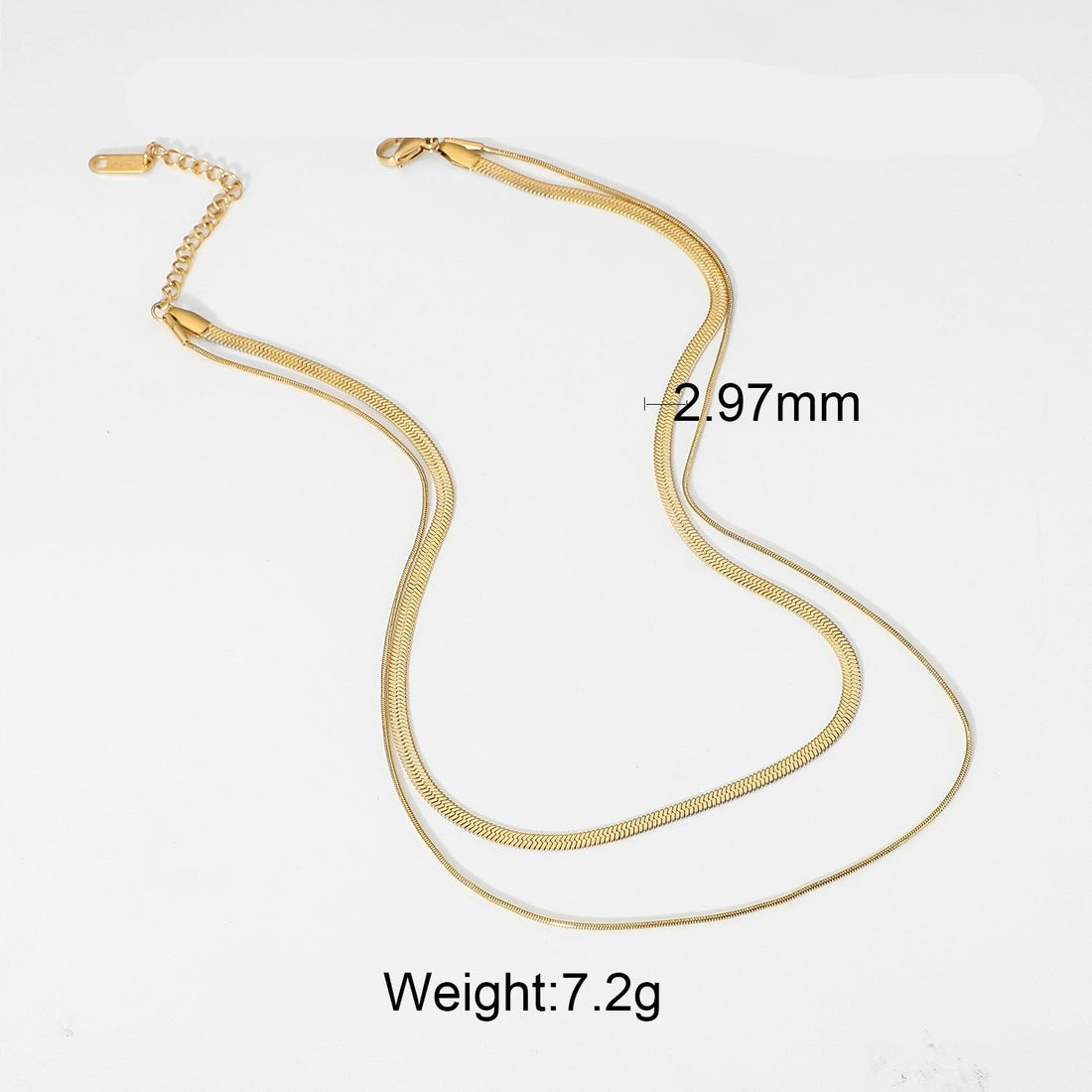 Double Snake Chain Necklace