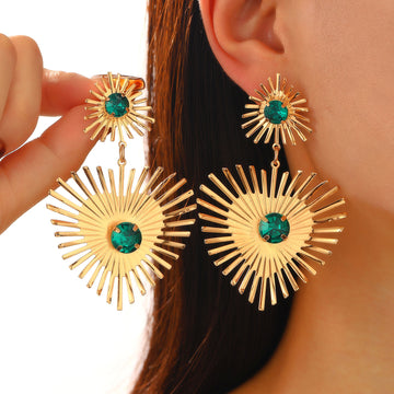 Sunflower Heart-shaped Earrings