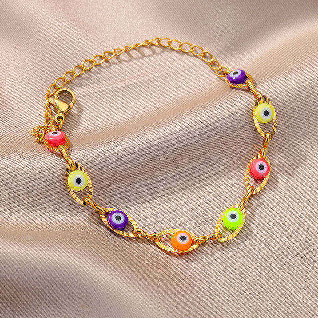 Enamelled Lucky Beaded Bracele